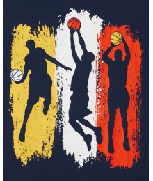 Childrens Place Navy Basketball Tee